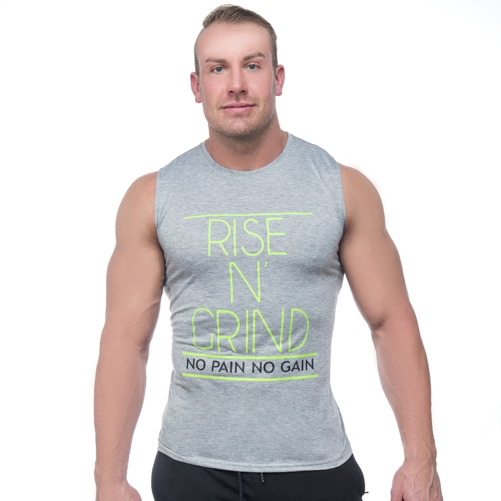 Muscle tank- "Rise 'N Grind" - brand new! 💪
